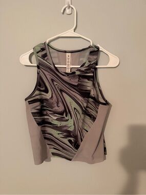 lululemon athletica Marble-Swirl Performance Tank Top - Gray & Mint